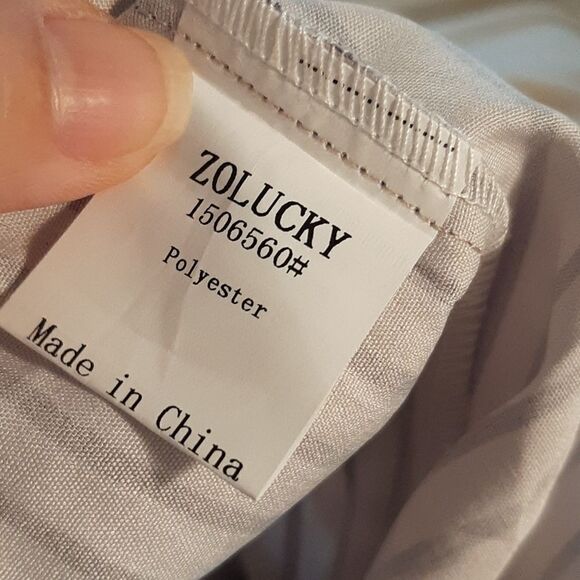 Zolucky Mauve and Eggplant Striped Lightweight Dress with Pockets - Picture 7 of 9